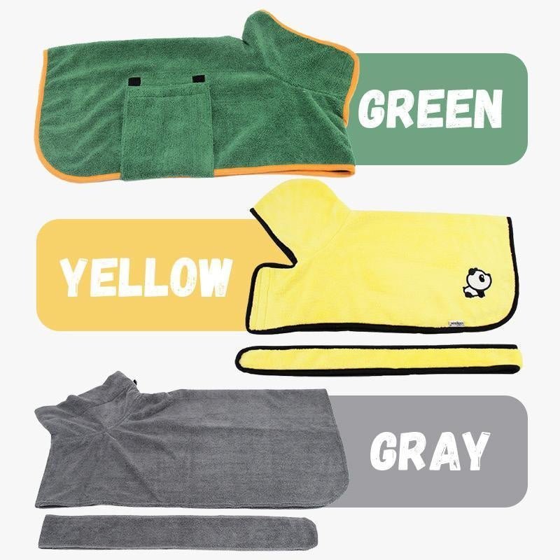 Absorbent Pet Bathrobe With Waist - wrapped Microfiber - Everpeakgoods