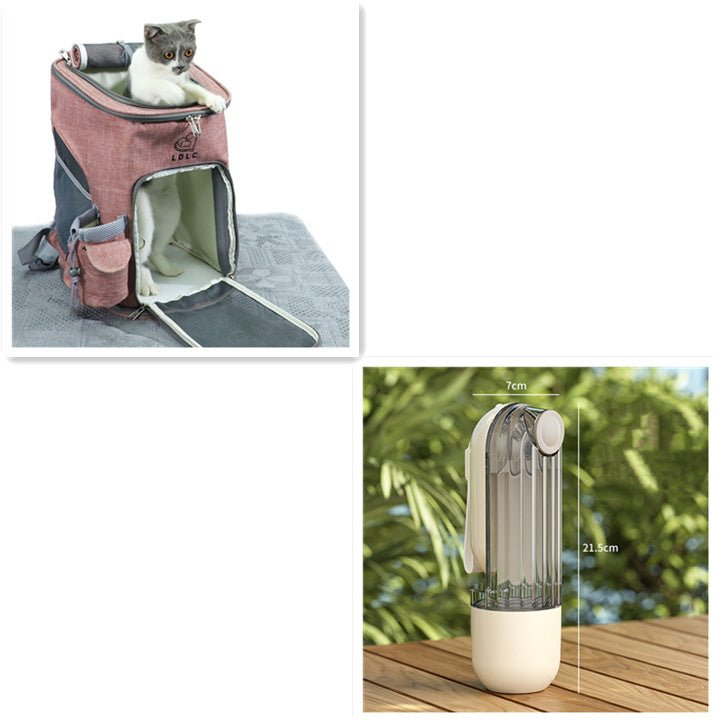 2 In 1 Pet Water Cup Segment Design Green Dog Walking Portable Drinking Cup Dog Feeding Supplies Pet Supplies Dog Walking Water Feeder Pets Products - Everpeakgoods