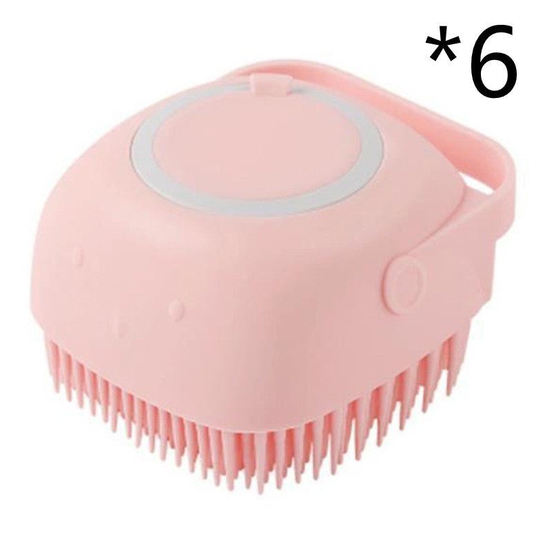 Silicone Dog Bath Massage Gloves Brush Pet Cat Bathroom Cleaning Tool Comb Brush For Dog Can Pour Shampoo Dog Grooming Supplies - key words