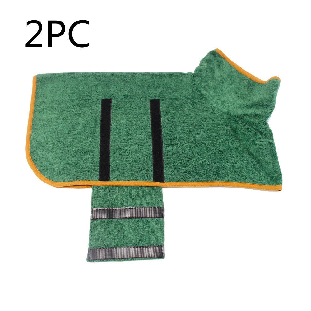 Absorbent Pet Bathrobe With Waist - wrapped Microfiber - Everpeakgoods