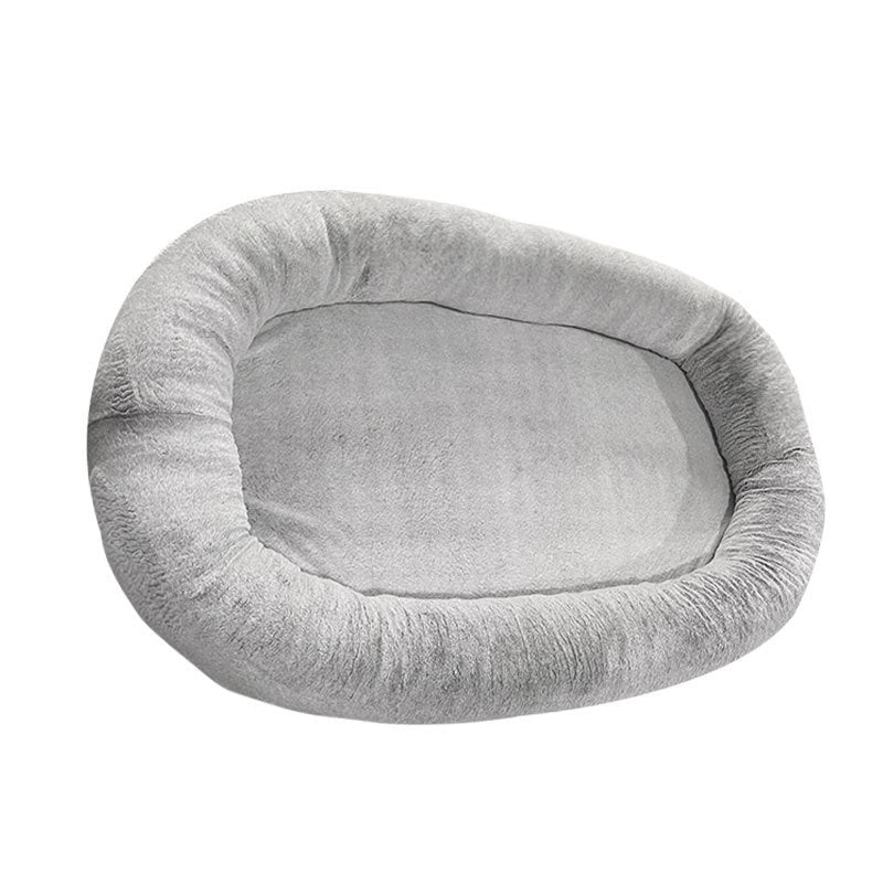 Large Human Short Plush Dog Bed - key words