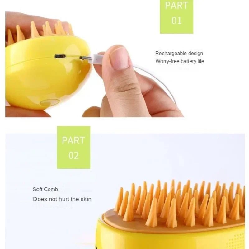 3 - in - 1 Electric Spray Cat Hair Brush - Everpeakgoods