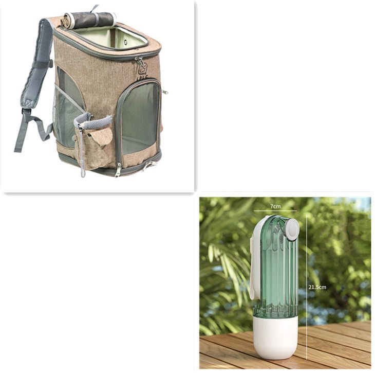 2 In 1 Pet Water Cup Segment Design Green Dog Walking Portable Drinking Cup Dog Feeding Supplies Pet Supplies Dog Walking Water Feeder Pets Products - Everpeakgoods