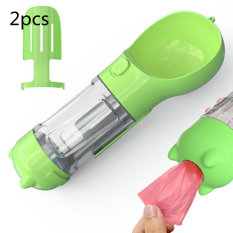 Pet Water Bottle Feeder Bowl Garbage Bag Storage Portable Pet Outdoor Travel 3 In 1 Dog Water Bottle - key words