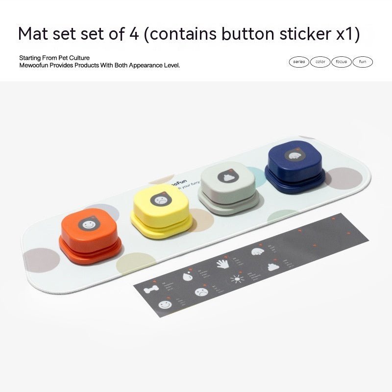 4 Colors Pet Communication Button One - click Prevent Physical Inactivity Recordable Dog Talking Button Toy Cat Toy Pet Products - Everpeakgoods