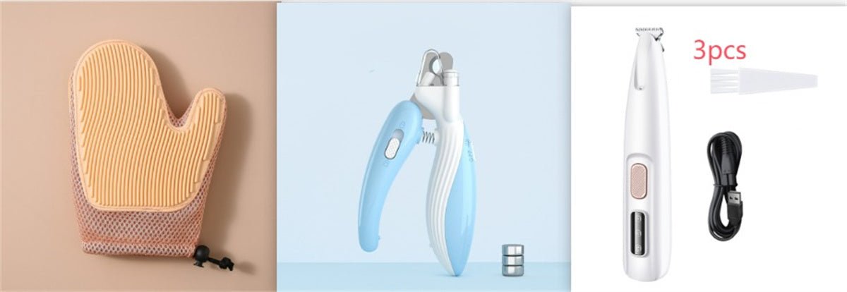 Pets Dog Paw Trimmer With LED Light Fully Waterproof Pet Hair Trimmer With LED Display Dog Clippers For Grooming Widen Blade - key words