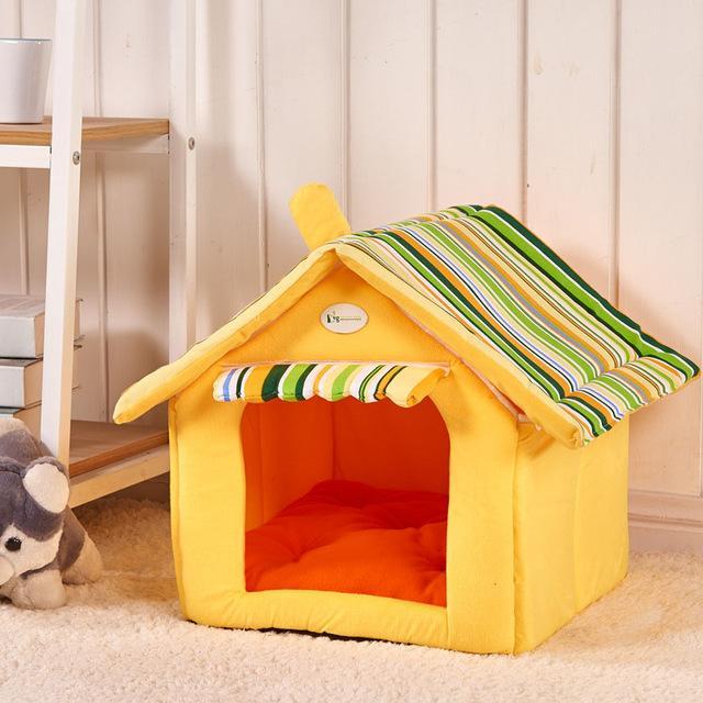 New Fashion Striped Removable Cover Mat Dog House Dog Beds For Small Medium Dogs Pet Products House Pet Beds for Cat - key words