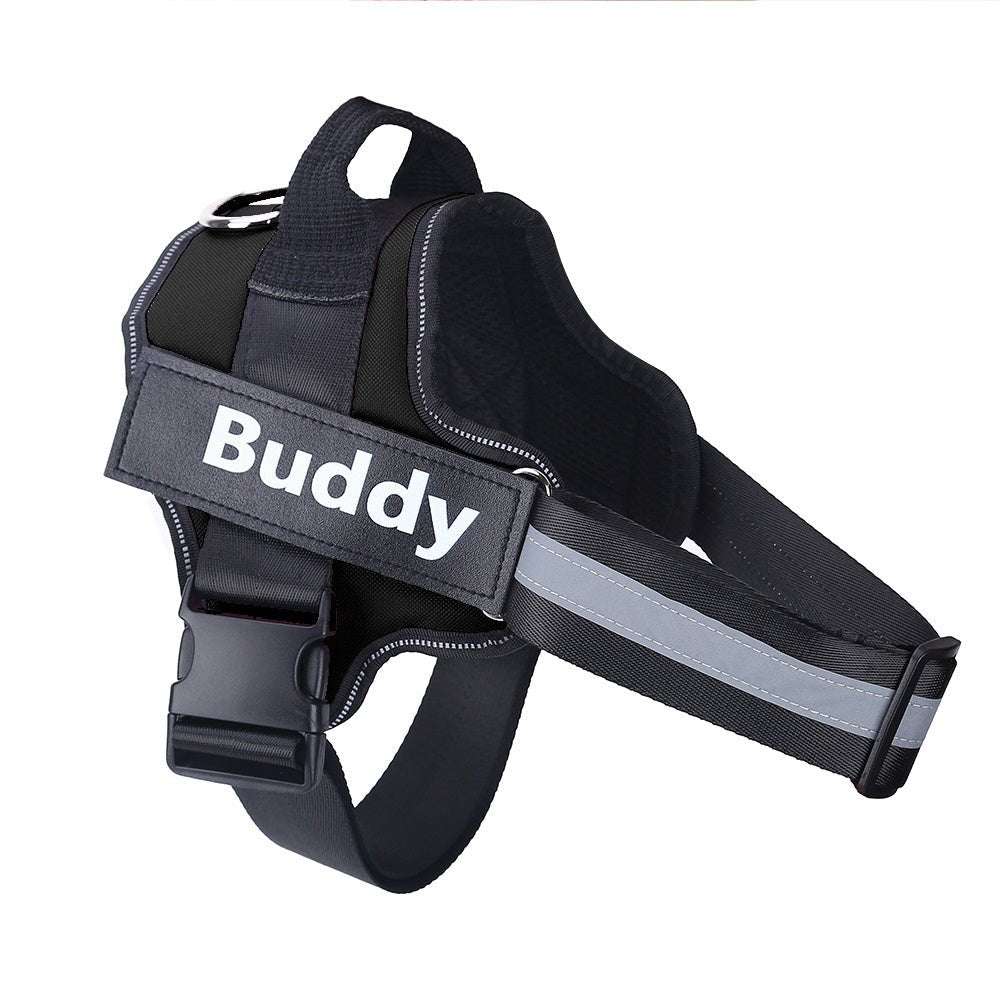 Personalized Dog Harness NO PULL Reflective Breathable Adjustable Pet Harness Vest For Small Large Dog Custom Patch Pet Supplies - key words