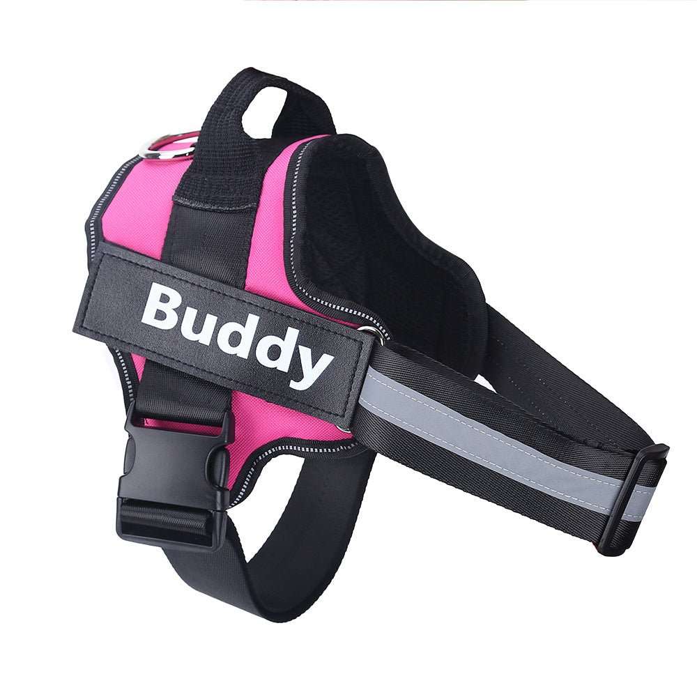 Personalized Dog Harness NO PULL Reflective Breathable Adjustable Pet Harness Vest For Small Large Dog Custom Patch Pet Supplies - key words