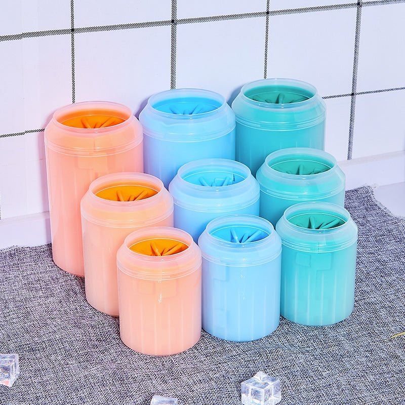 Pet Paw Cleaner Cleaning Kit Cup Soft Brush Can - key words