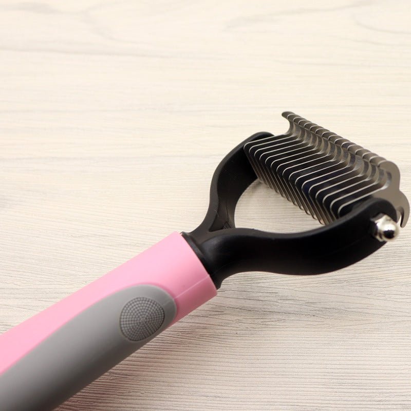 Pet Long-haired Dogknot Comb Double-sided Blade Dog - key words