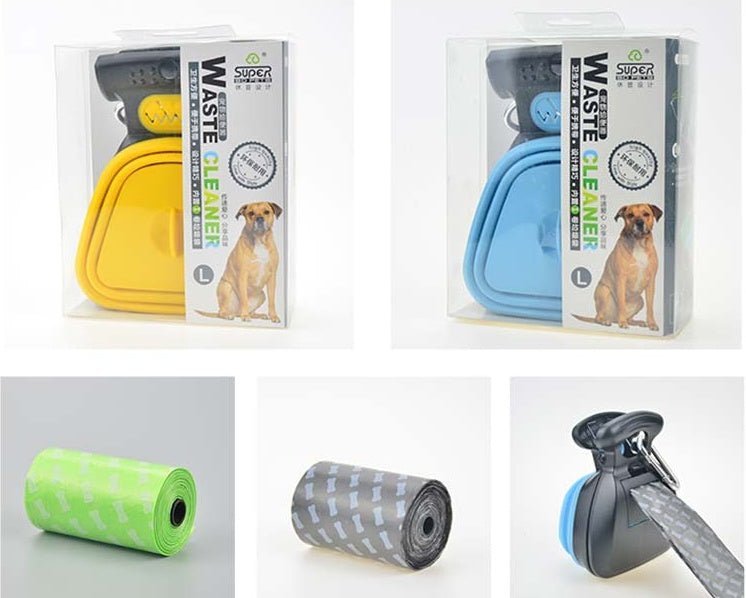 Dog Pet Travel Foldable Pooper Scooper With 1 Roll Decomposable bags Poop Scoop Clean Pick Up Excreta Cleaner Epacket Shipping - key words