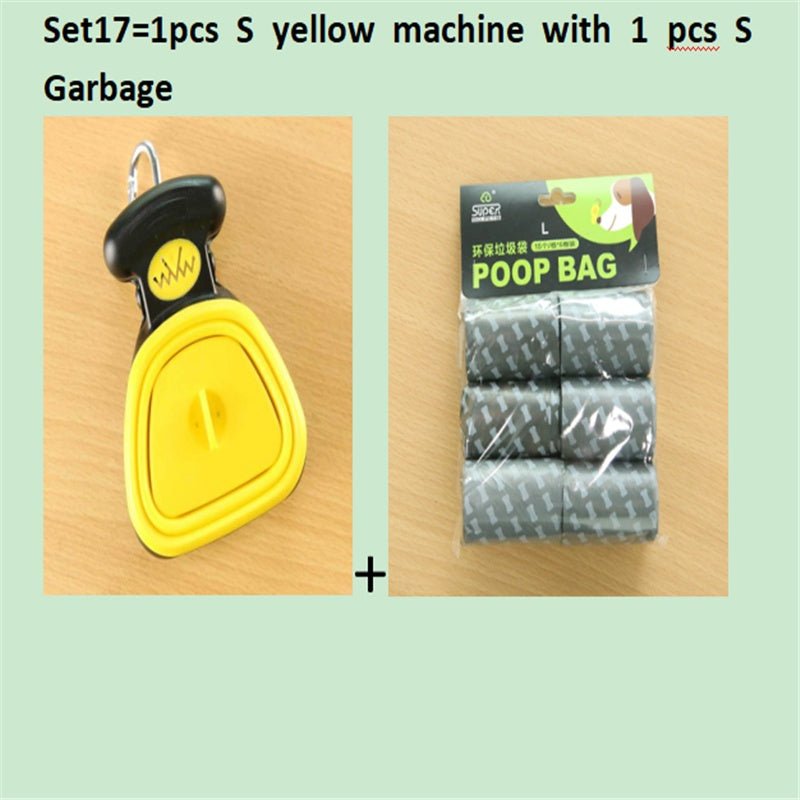 Dog Pet Travel Foldable Pooper Scooper With 1 Roll Decomposable bags Poop Scoop Clean Pick Up Excreta Cleaner Epacket Shipping - key words