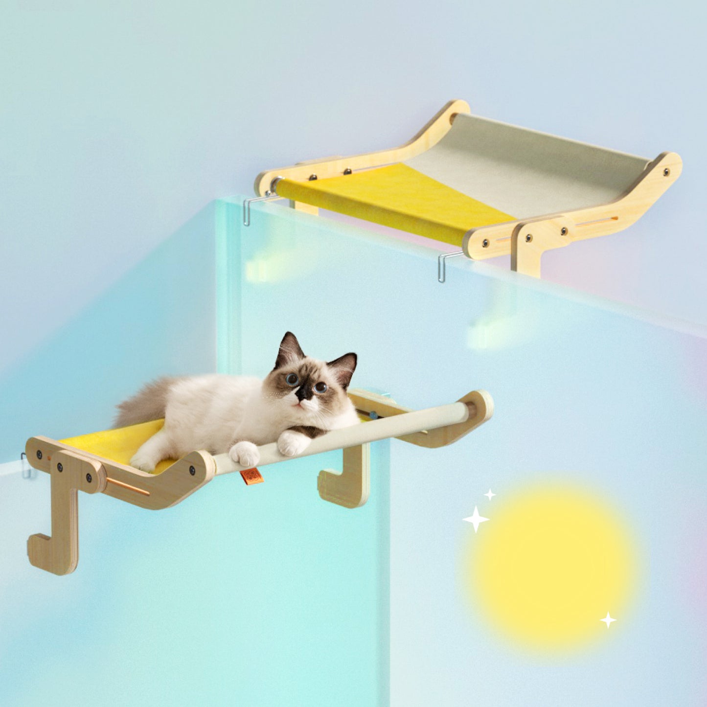 Mewoofun Pet Cat Window Perch 4 Color Wooden Assembly Hanging Bed Cotton Canvas Easy Washable Multi-Ply Plywood New Dropshipping - key words