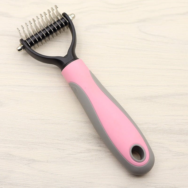 Pet Long-haired Dogknot Comb Double-sided Blade Dog - key words
