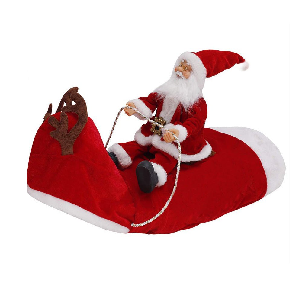 Dog Christmas Clothes Santa Claus Riding Deer - key words