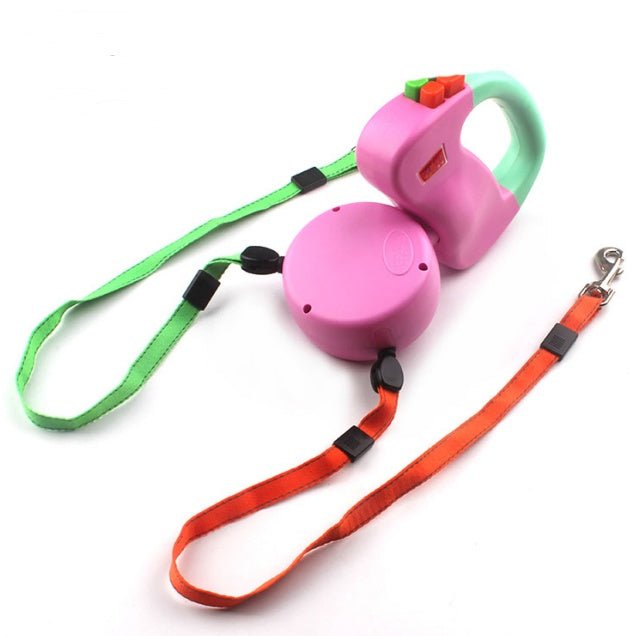 Retractable Dual Pet Dog Walking Leash - key words