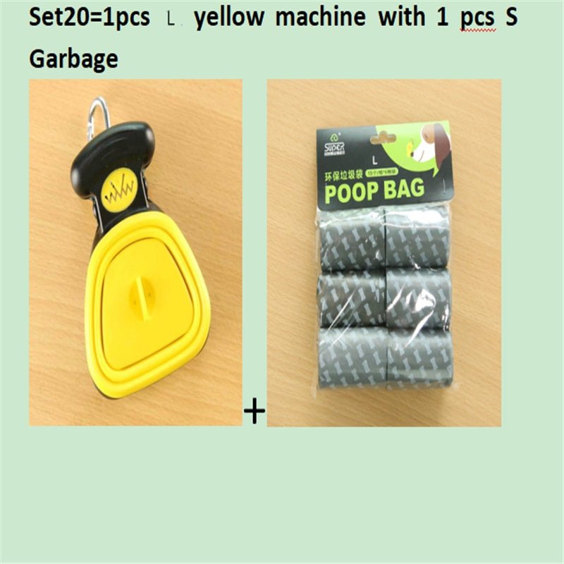 Dog Pet Travel Foldable Pooper Scooper With 1 Roll Decomposable bags Poop Scoop Clean Pick Up Excreta Cleaner Epacket Shipping - key words