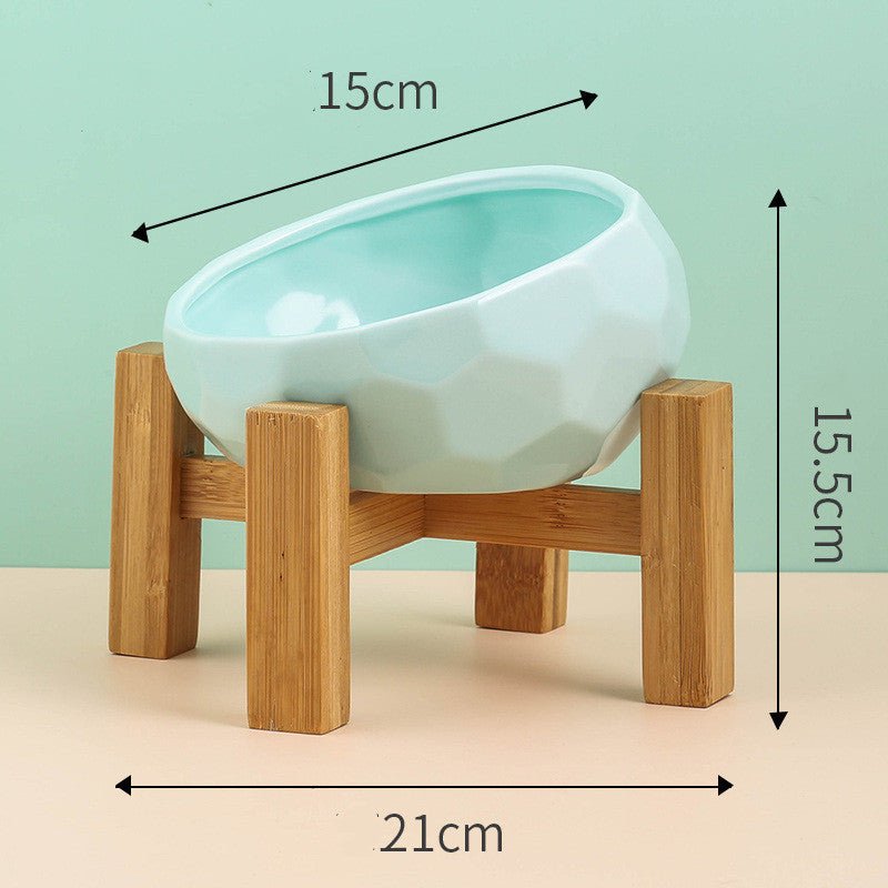Pet Supplies Bowl Ceramic Cat Bowl Dog Bowl Oblique Mouth - key words