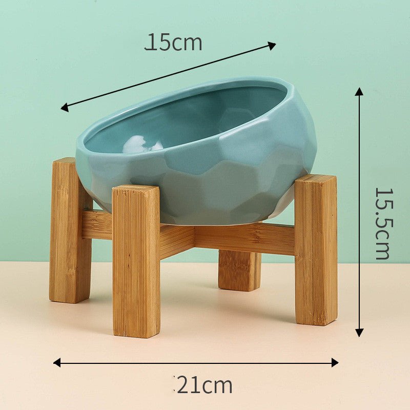 Pet Supplies Bowl Ceramic Cat Bowl Dog Bowl Oblique Mouth - key words