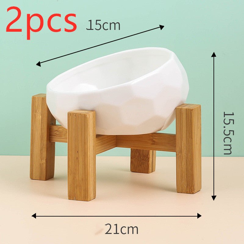 Pet Supplies Bowl Ceramic Cat Bowl Dog Bowl Oblique Mouth - key words