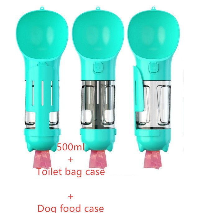 Pet Water Bottle Feeder Bowl Garbage Bag Storage Portable Pet Outdoor Travel 3 In 1 Dog Water Bottle - key words