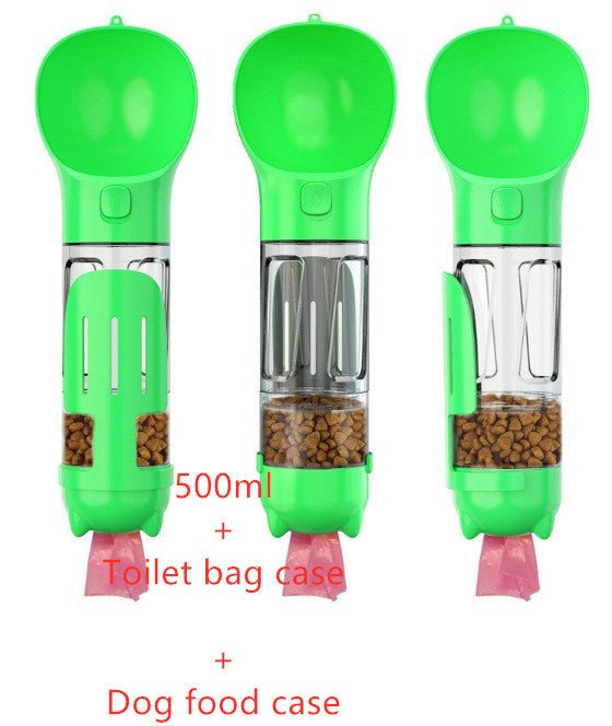Pet Water Bottle Feeder Bowl Garbage Bag Storage Portable Pet Outdoor Travel 3 In 1 Dog Water Bottle - key words