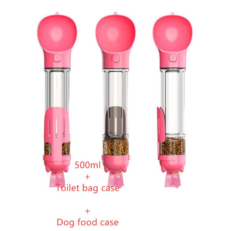 Pet Water Bottle Feeder Bowl Garbage Bag Storage Portable Pet Outdoor Travel 3 In 1 Dog Water Bottle - key words