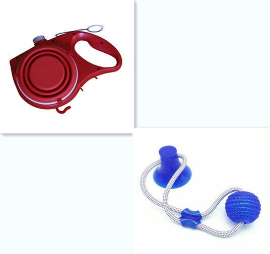 Pet Supplies With Water Bottle, Cup, Pet Rope - key words