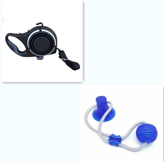 Pet Supplies With Water Bottle, Cup, Pet Rope - key words