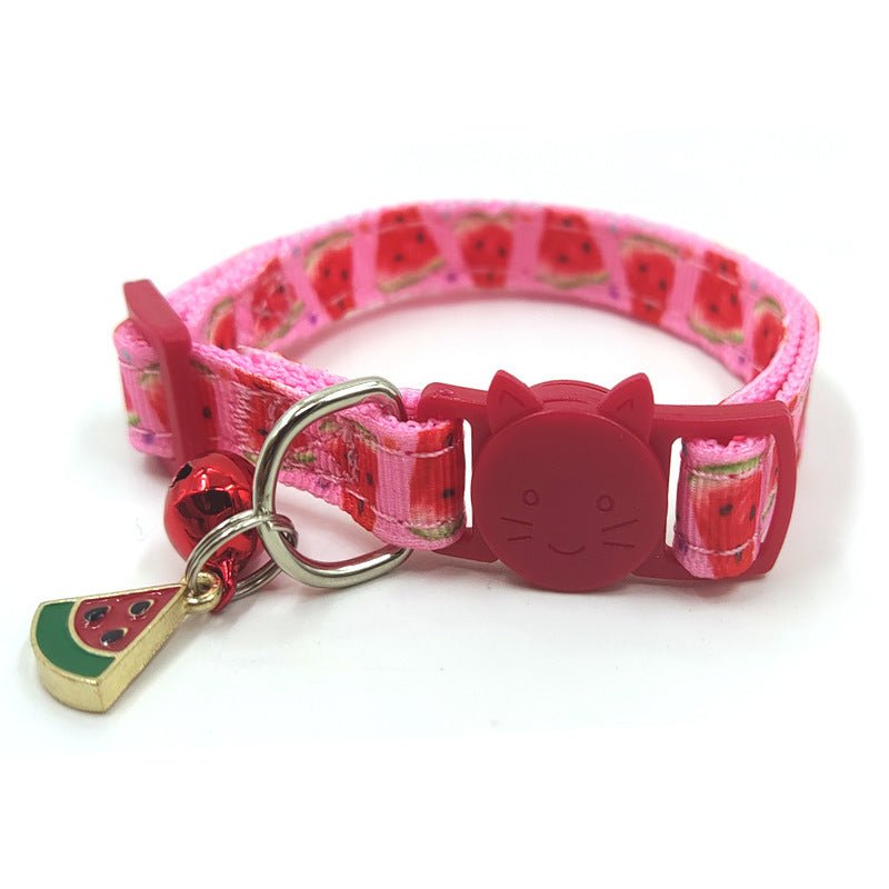 Pet Print Bell Cat Collar Cat Strap - key words