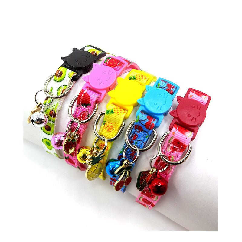 Pet Print Bell Cat Collar Cat Strap - key words