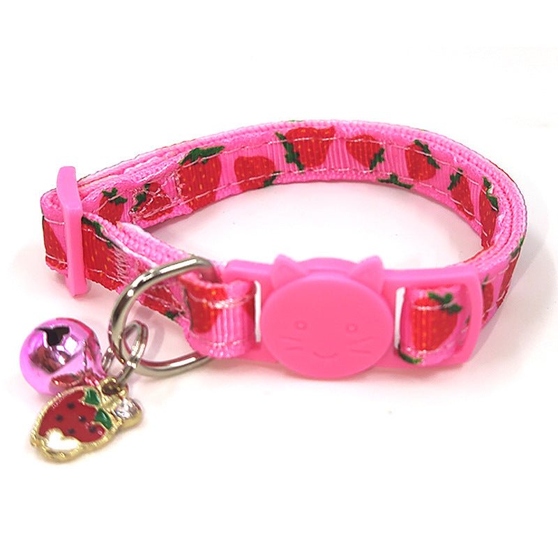 Pet Print Bell Cat Collar Cat Strap - key words