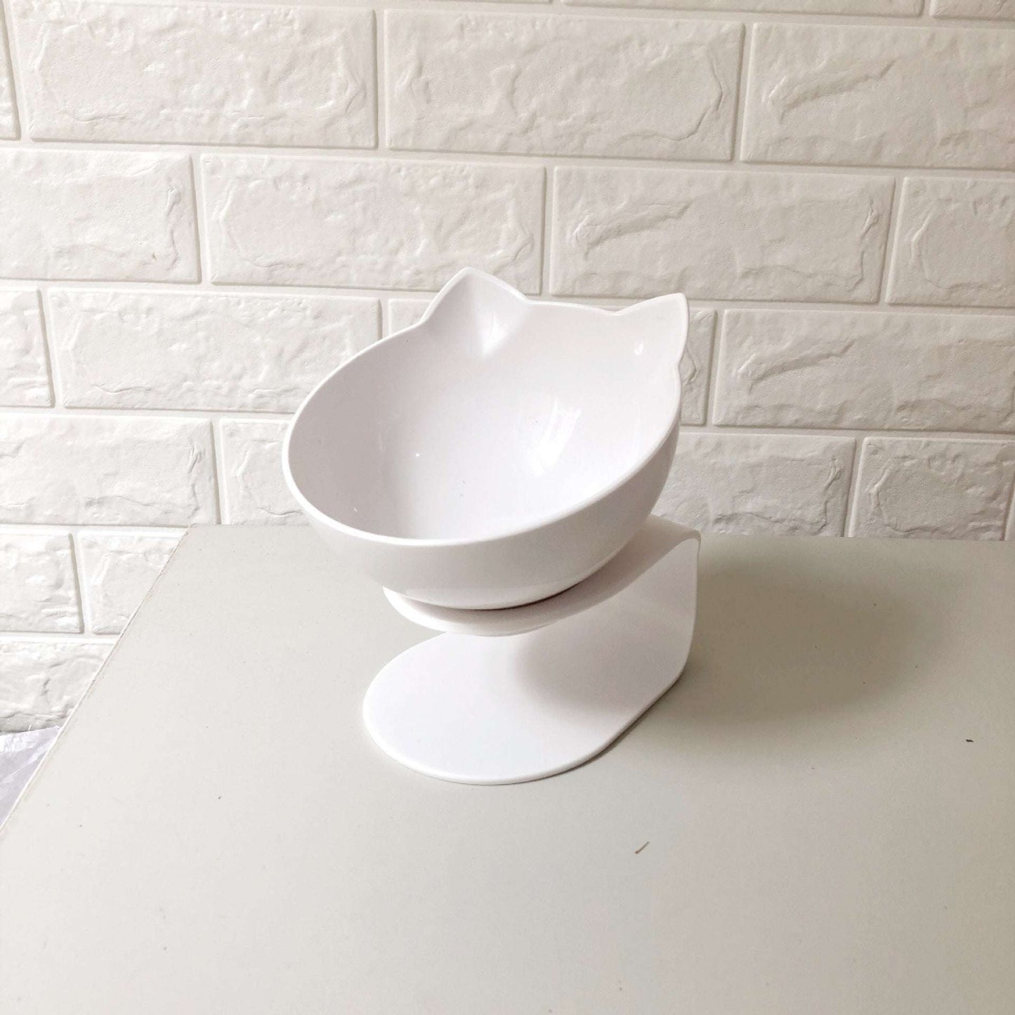 New Inclined Food Cat Ear Oblique Mouth Transparent Single Pet Bowl - key words