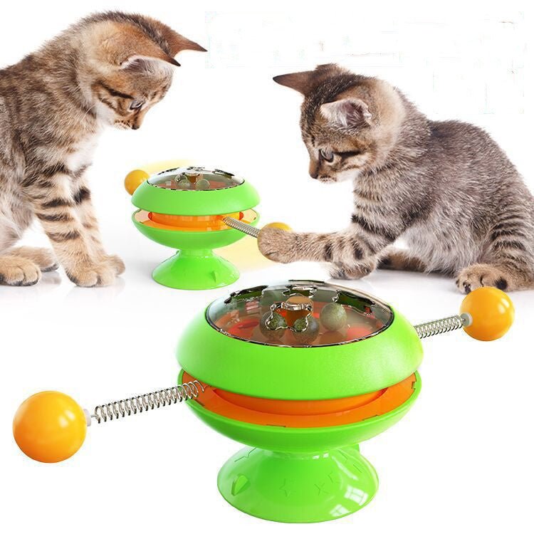 Rotatable Cat Toys Supplies With Catnip Interactive Training Toys For Cats Kitten Cat Accessories Pet Products - key words