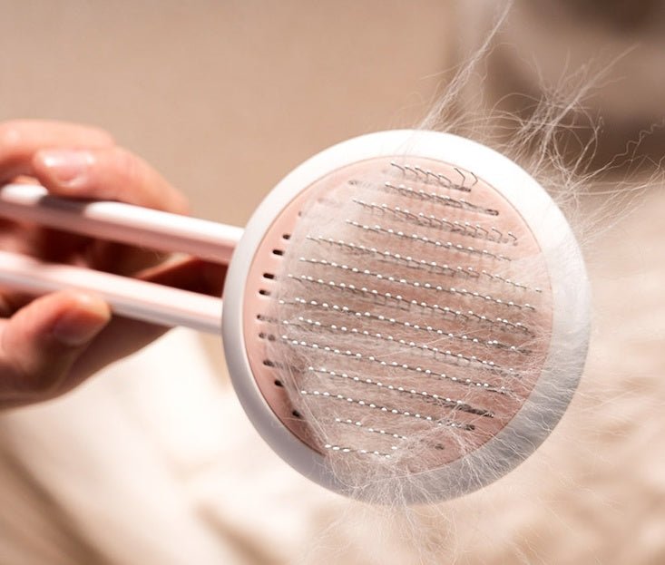 Pet Dog Hair Remover Cat Brush Grooming Tool Automatic Massage Comb Round Hair Brush For Cat Dog Pet Supplies - key words