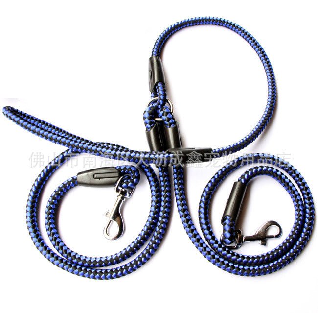 Double-Ended Traction Rope For Walking The Dog Hand-Double-Ended Traction Rope One Plus Two Leash Collar Pet Supplies Dog Collar - key words
