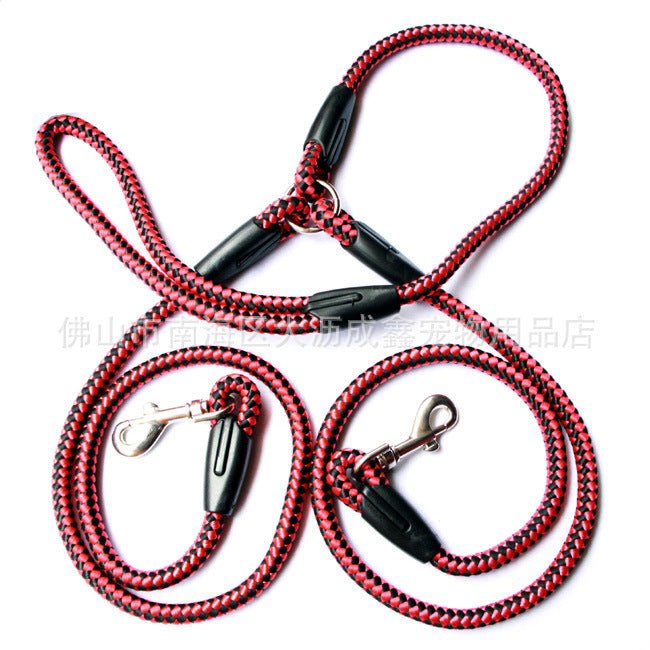 Double-Ended Traction Rope For Walking The Dog Hand-Double-Ended Traction Rope One Plus Two Leash Collar Pet Supplies Dog Collar - key words