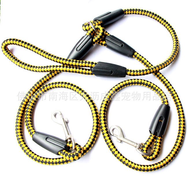 Double-Ended Traction Rope For Walking The Dog Hand-Double-Ended Traction Rope One Plus Two Leash Collar Pet Supplies Dog Collar - key words