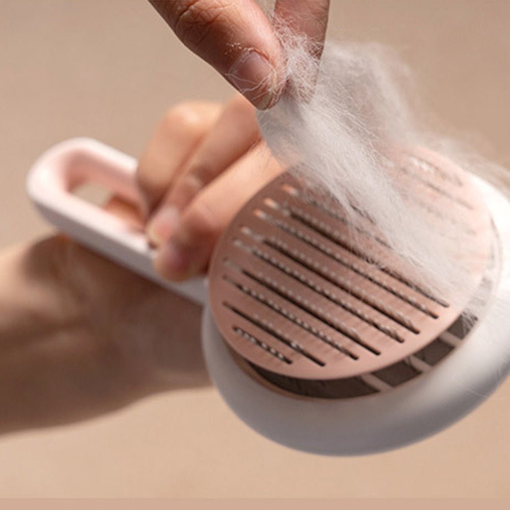 Pet Dog Hair Remover Cat Brush Grooming Tool Automatic Massage Comb Round Hair Brush For Cat Dog Pet Supplies - key words