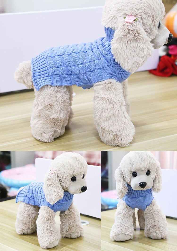 Cashmere Twisted Rope Pet Sweater, Dog Clothes, Pet Products - key words