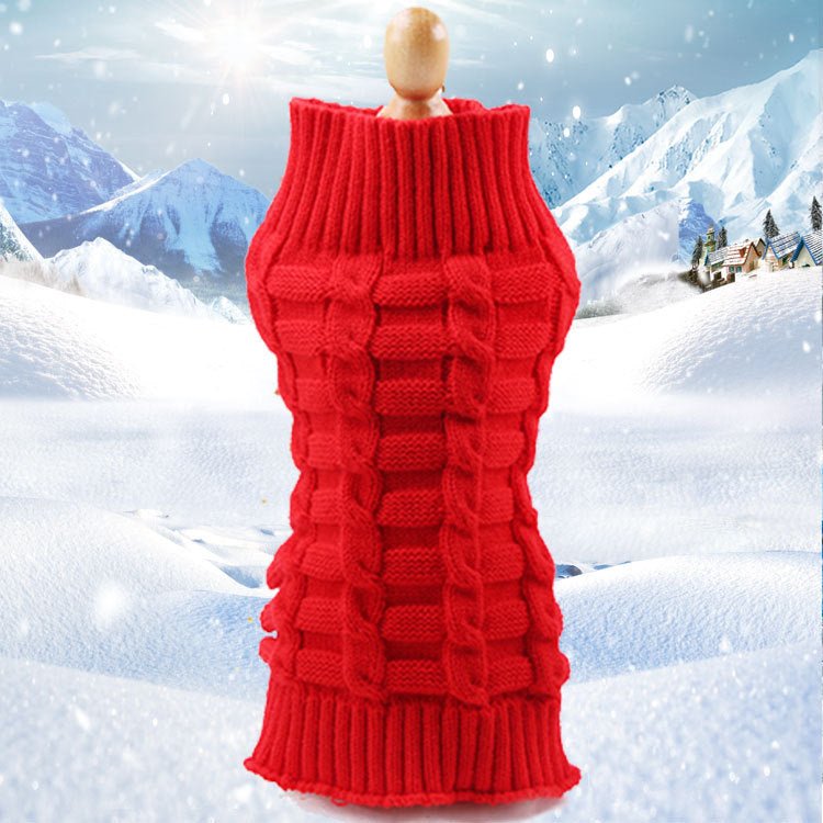Cashmere Twisted Rope Pet Sweater, Dog Clothes, Pet Products - key words