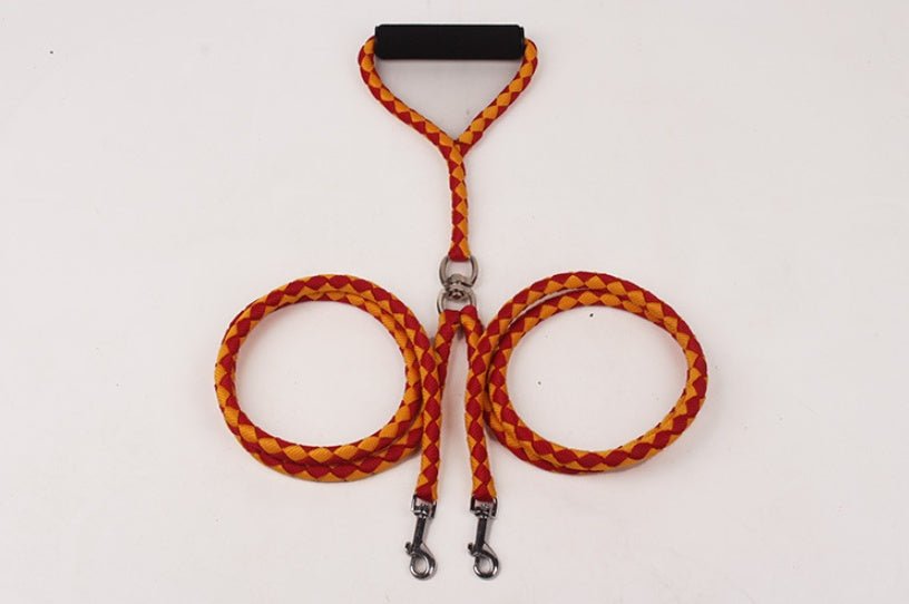 Pet Hand-knitted Traction Wear-resistant Dog Leash Double-ended Hand-knitted Braided Rope Outdoor Dog Leash - key words