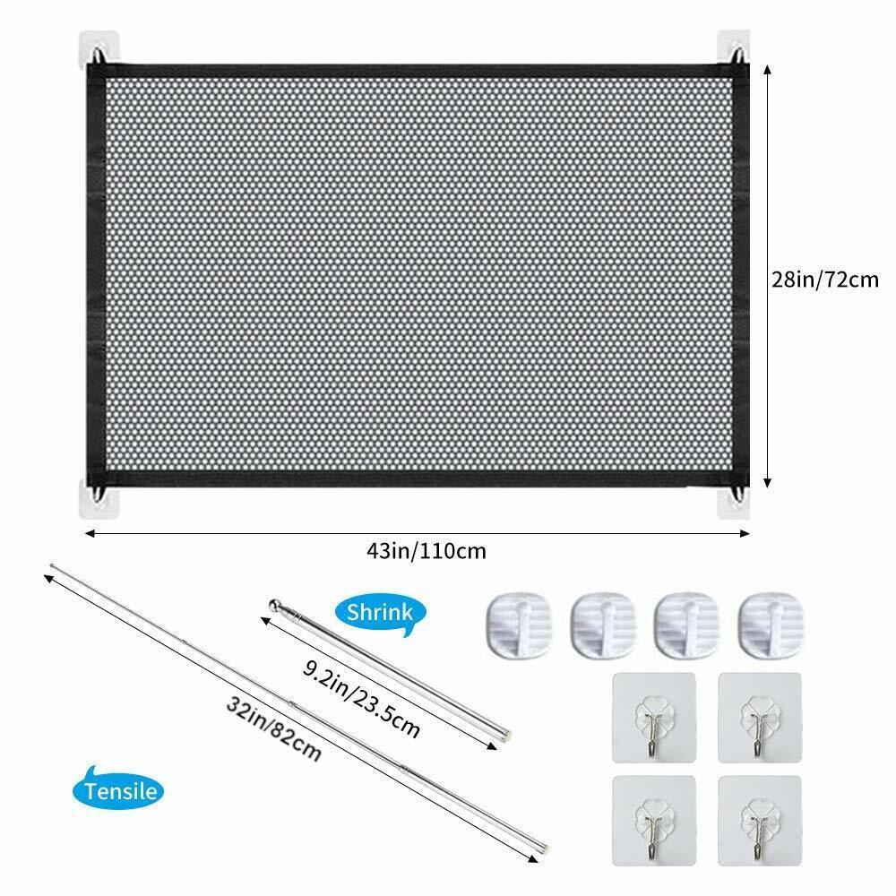 Pets Dog Cat Baby Safety Gate Mesh Fence Magic Portable Guard Net Stairs Doors - key words