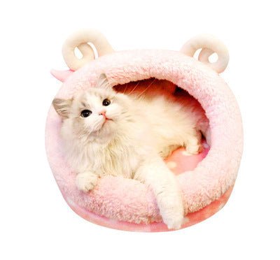 Cat Bed Indoor Soft Cats Houses Warm Cozy Cushion Bag Small Dog Removable Washable Tent Pet House Cat's Basket Pets Mat Supplies - key words