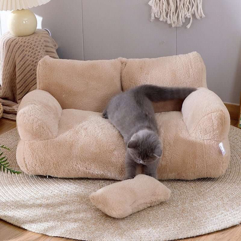 Luxury Cat Bed Sofa Winter Warm Cat Nest Pet Bed For Small Medium Dogs Cats Comfortable Plush Puppy Bed Pet Supplies - key words