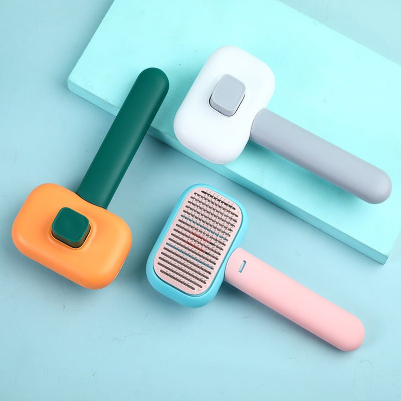 New Pet Cat Dog Hair Brush Hair Massage Comb Open-Knot Brush Grooming Cleaning Tool Stainless Steel Comb - key words