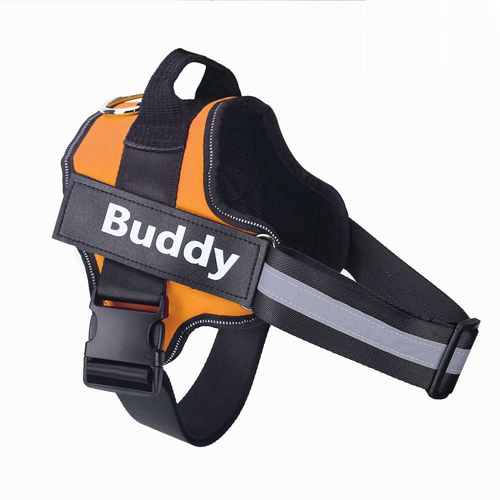 Personalized Dog Harness NO PULL Reflective Breathable Adjustable Pet Harness Vest For Small Large Dog Custom Patch Pet Supplies - key words