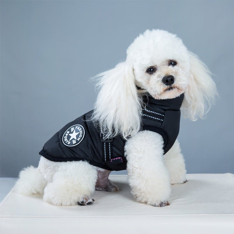 Waterproof Dog Clothes Winter Dog Coat With Harness Warm Pet Clothing Big Dog Jacket Chihuahua Labrador Coat Costume - key words