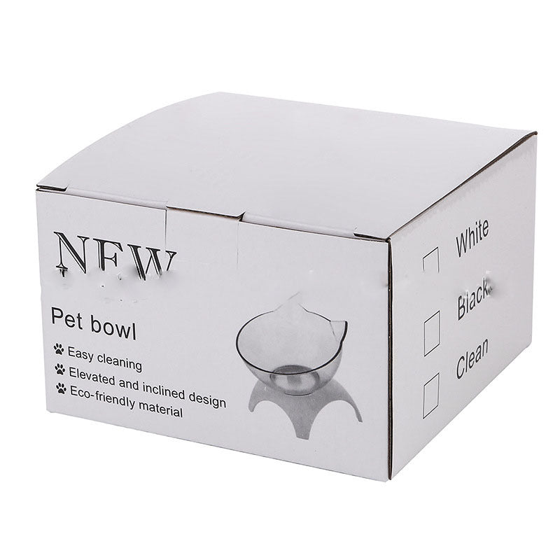 Non Slip Double Cat Bowl With Raised Stand Pet Food Cat Feeder Protect Cervical Vertebra Dog Bowl Transparent Pet Products - key words